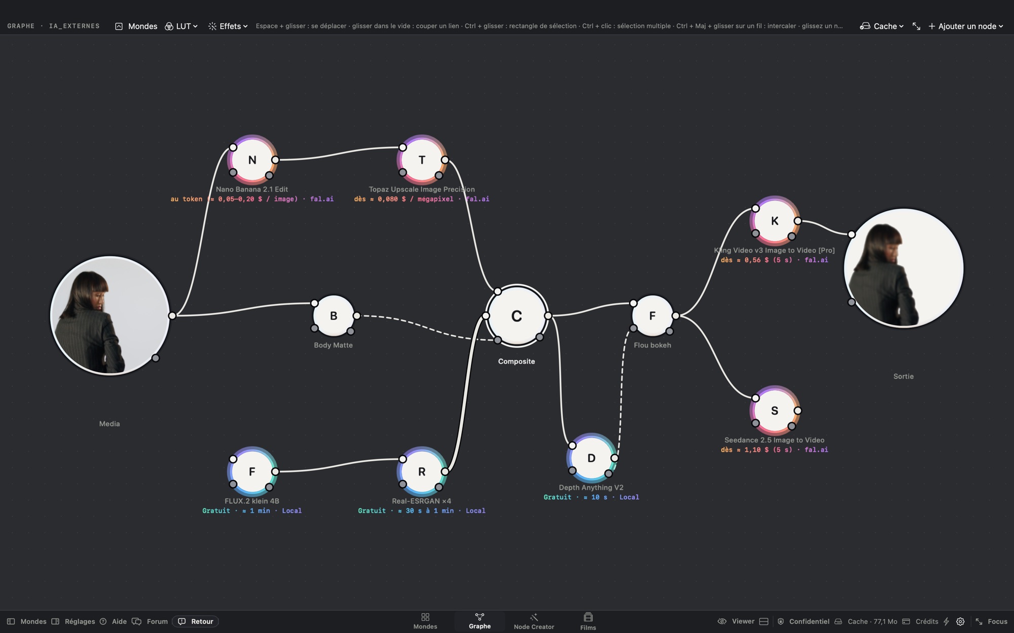 A graph of AI models in Nodalt